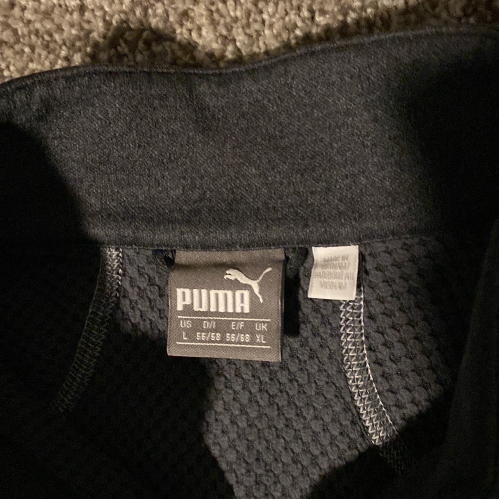 Dark Gray Large Puma Half Zip Golf Pullover. - image 3